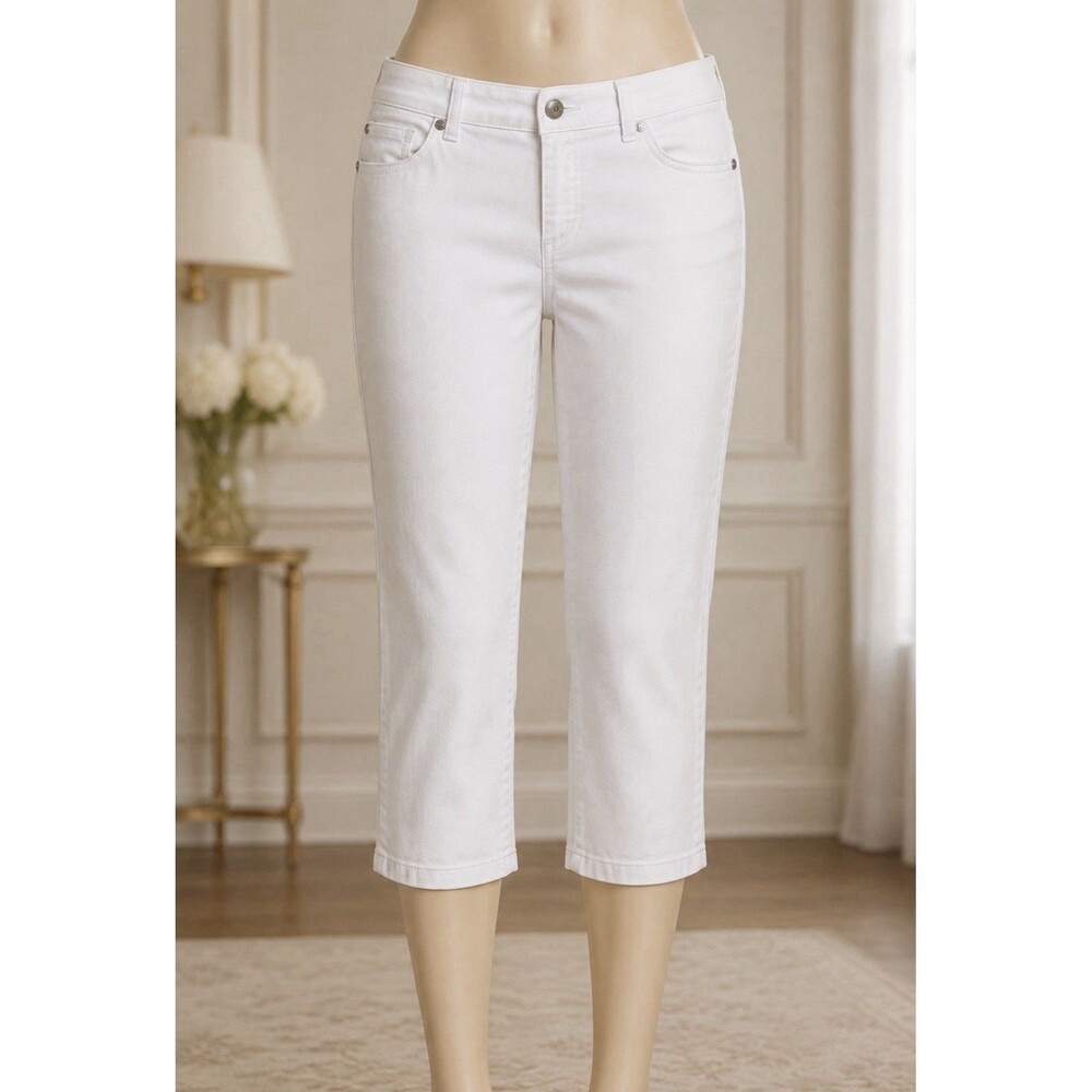 Celebrity Pink Women’s Size 11 White Capri Pants 31” Waist 19” Inseam